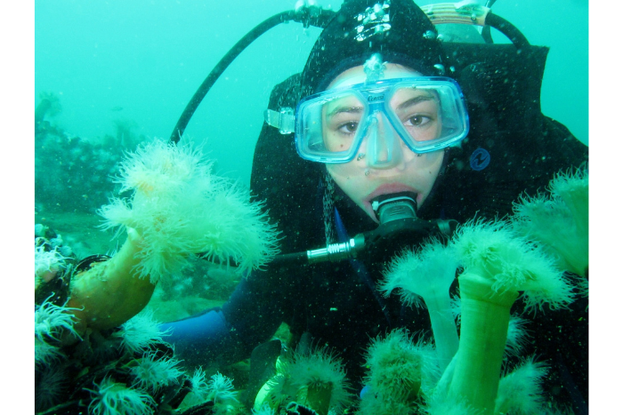 woman scuba diver